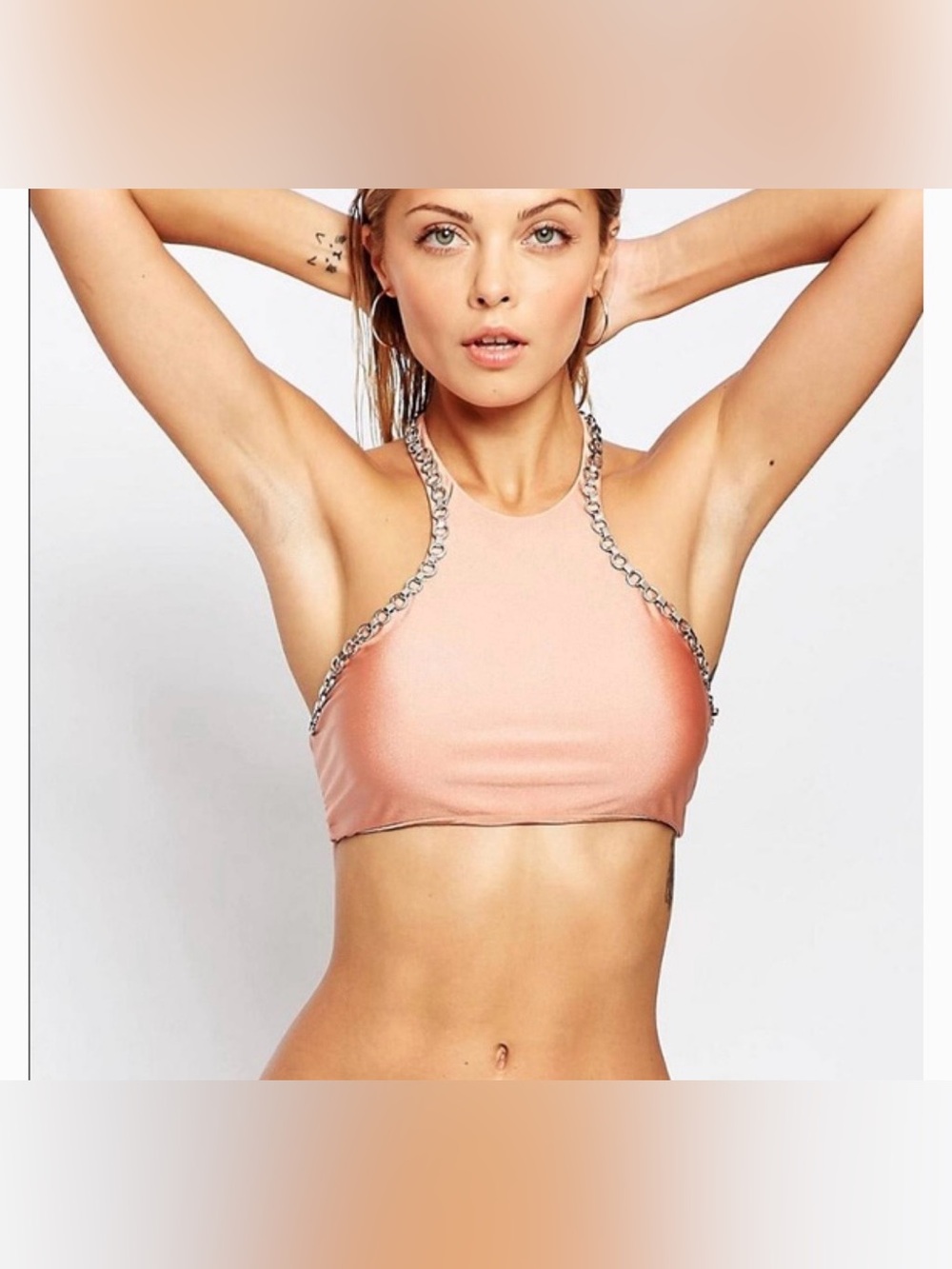 Beach Riot Love Aj Revolve Chain Bikini Top medium